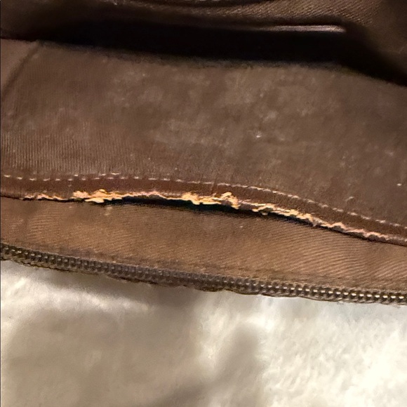 Brown and Red Beaded Clutch with Bamboo Handle Coldwater creek - Picture 4 of 4